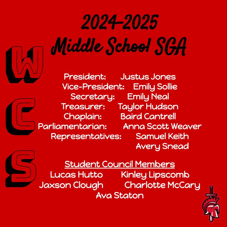 2024_2025 Midle School SGA Winners